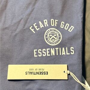 Essentials Crewneck Tee - Slate Blue with Black Brand Tag